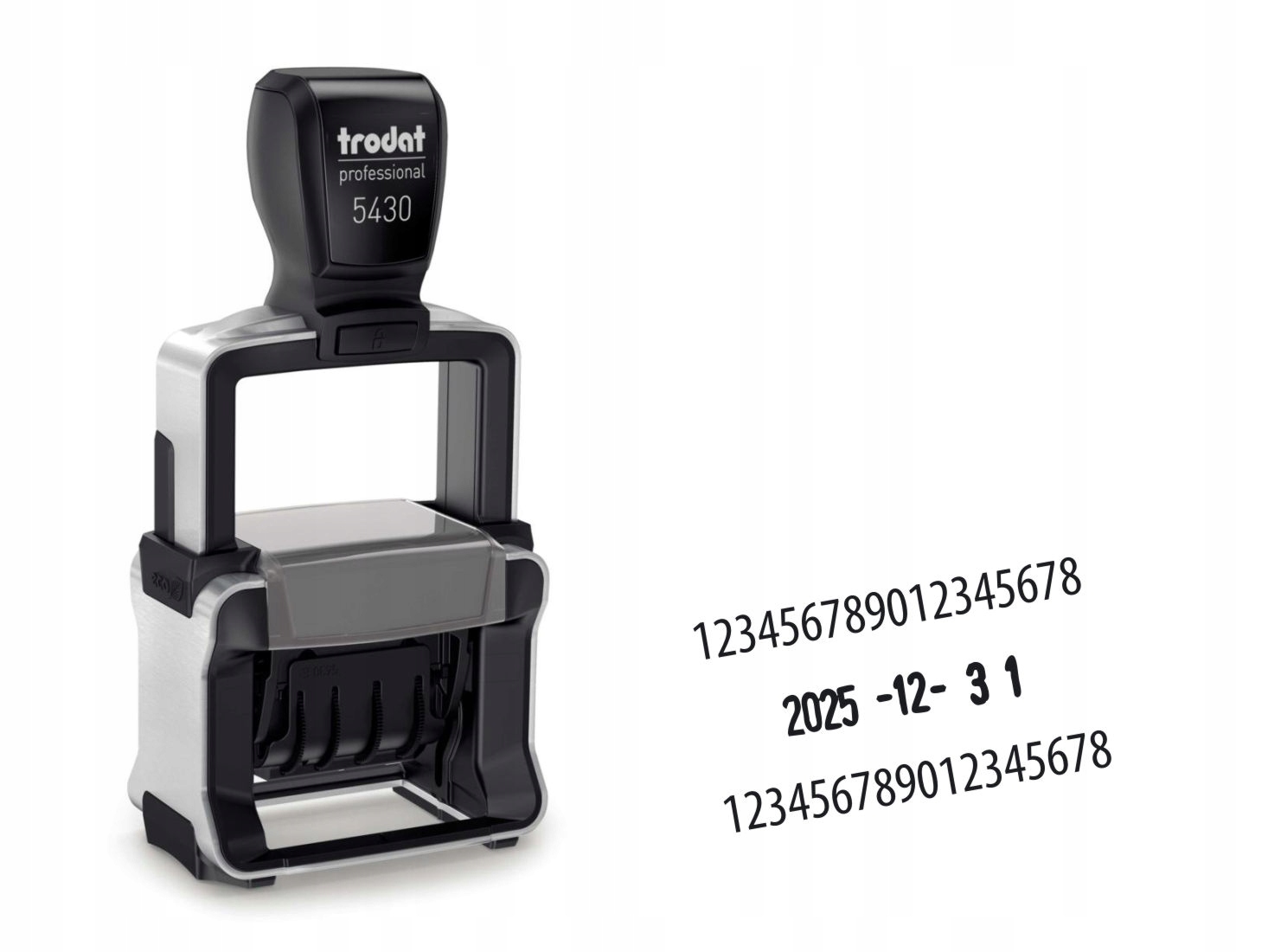 Datownik z własnym tekstem 2 linijki Trodat 5430