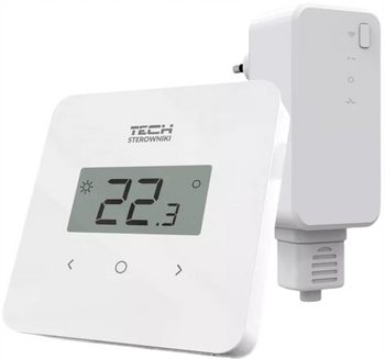 Tech Bezdrôtový Izbový Regulátor T-2.2 S Meraním Vlhkosti, Biely