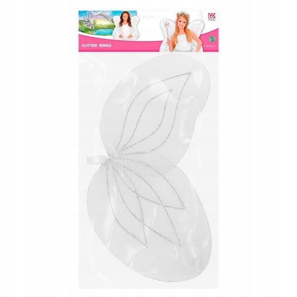 SKRZYDŁA BIAŁE BROKATOWE WRÓŻKI ANIOŁA 58X46 CM Marka Widmann