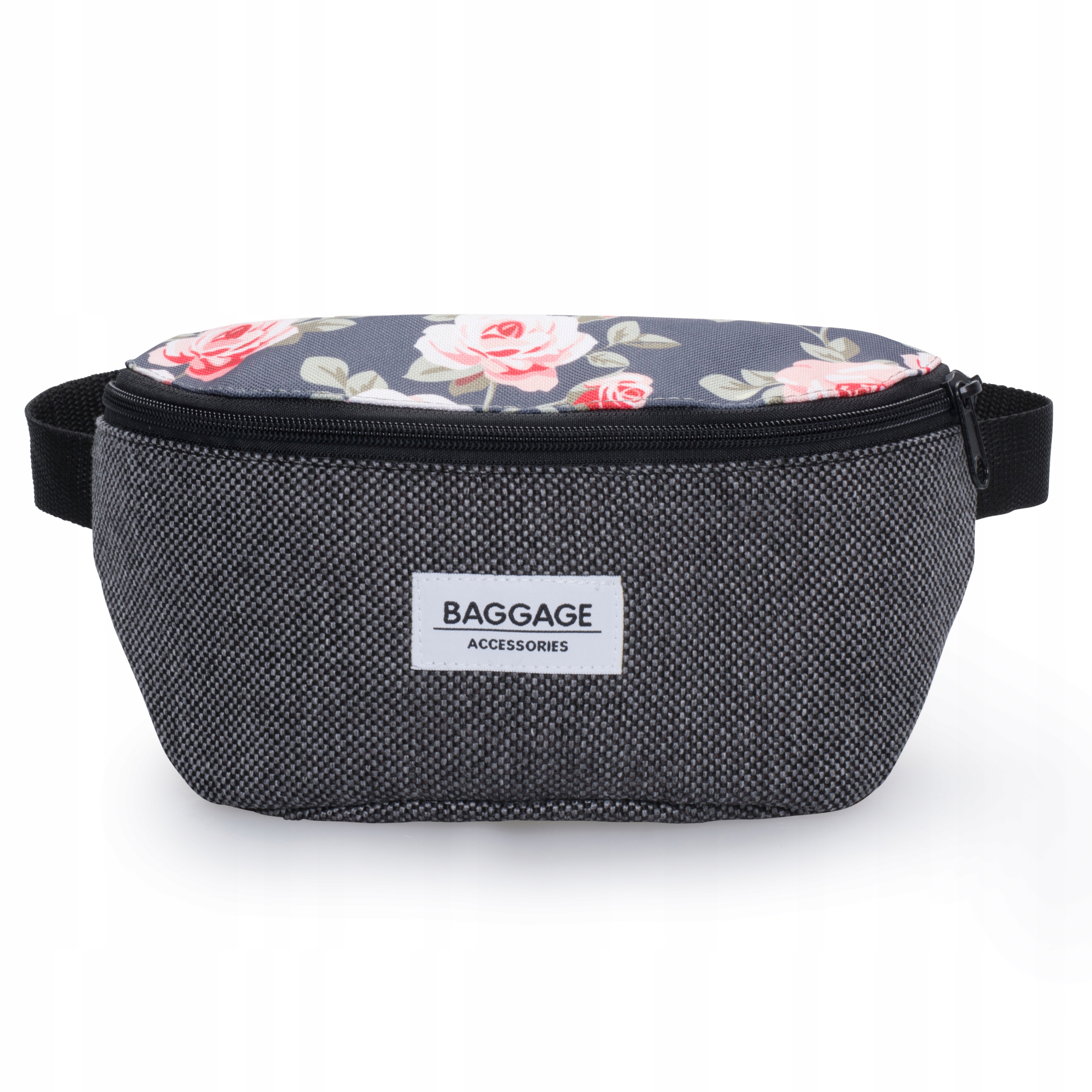 

Saszetka Nerka Biodrówka Baggage Róże Kwiaty Szara