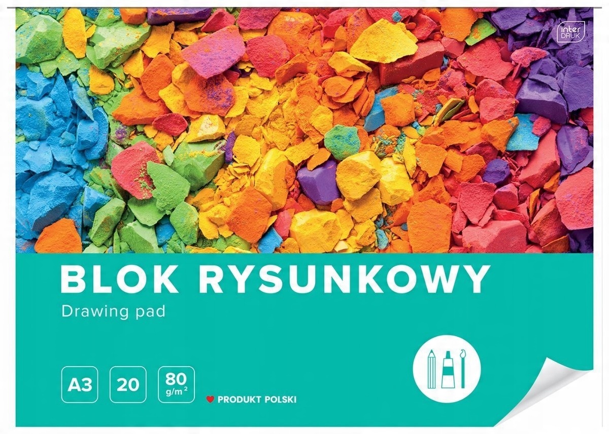 

Blok rysunkowy A3 Biały białe kartki (60013)