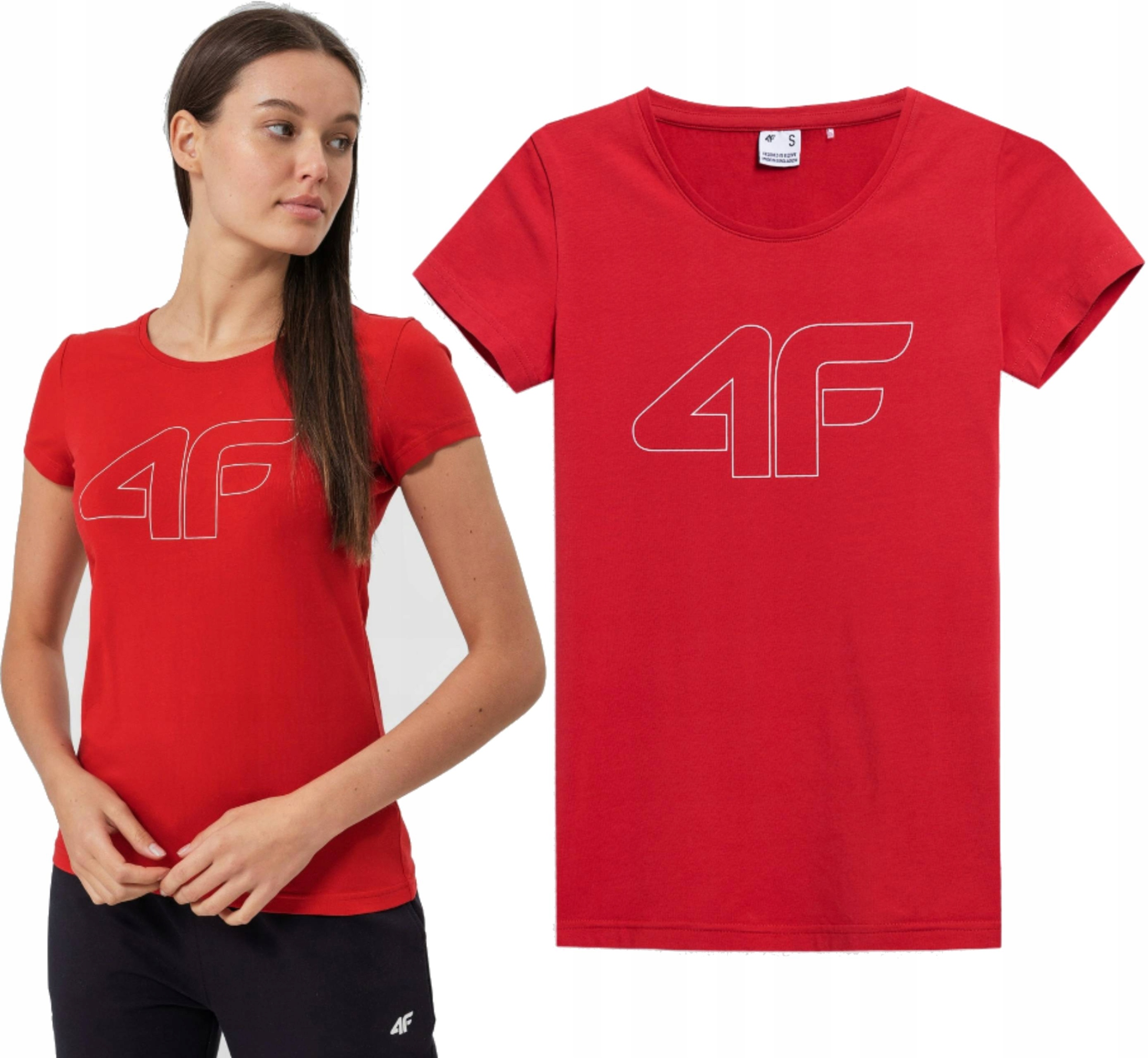 

4F Koszulka Damska Sportowa T-Shirt Bawełniana S