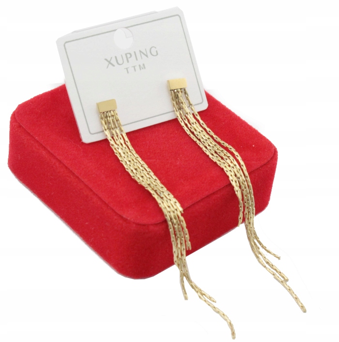 KOLCZYKI ZŁOTE STAL CHIRURGICZNA DŁUGIE ŻMIJKI CHWOSTY PIĘKNE