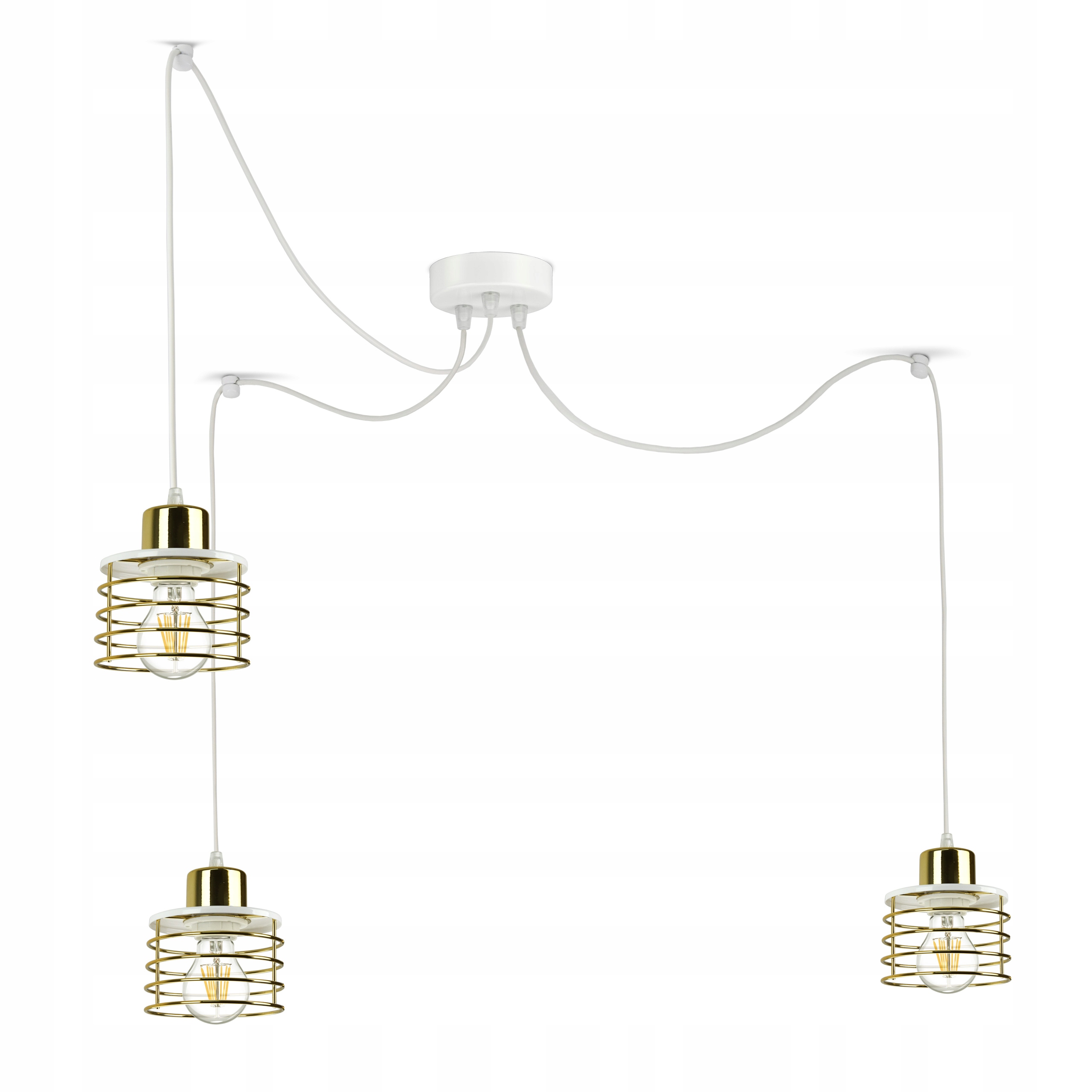 Závěsná lampa Lustr Pavouk Glam Zlatý Chrom Med