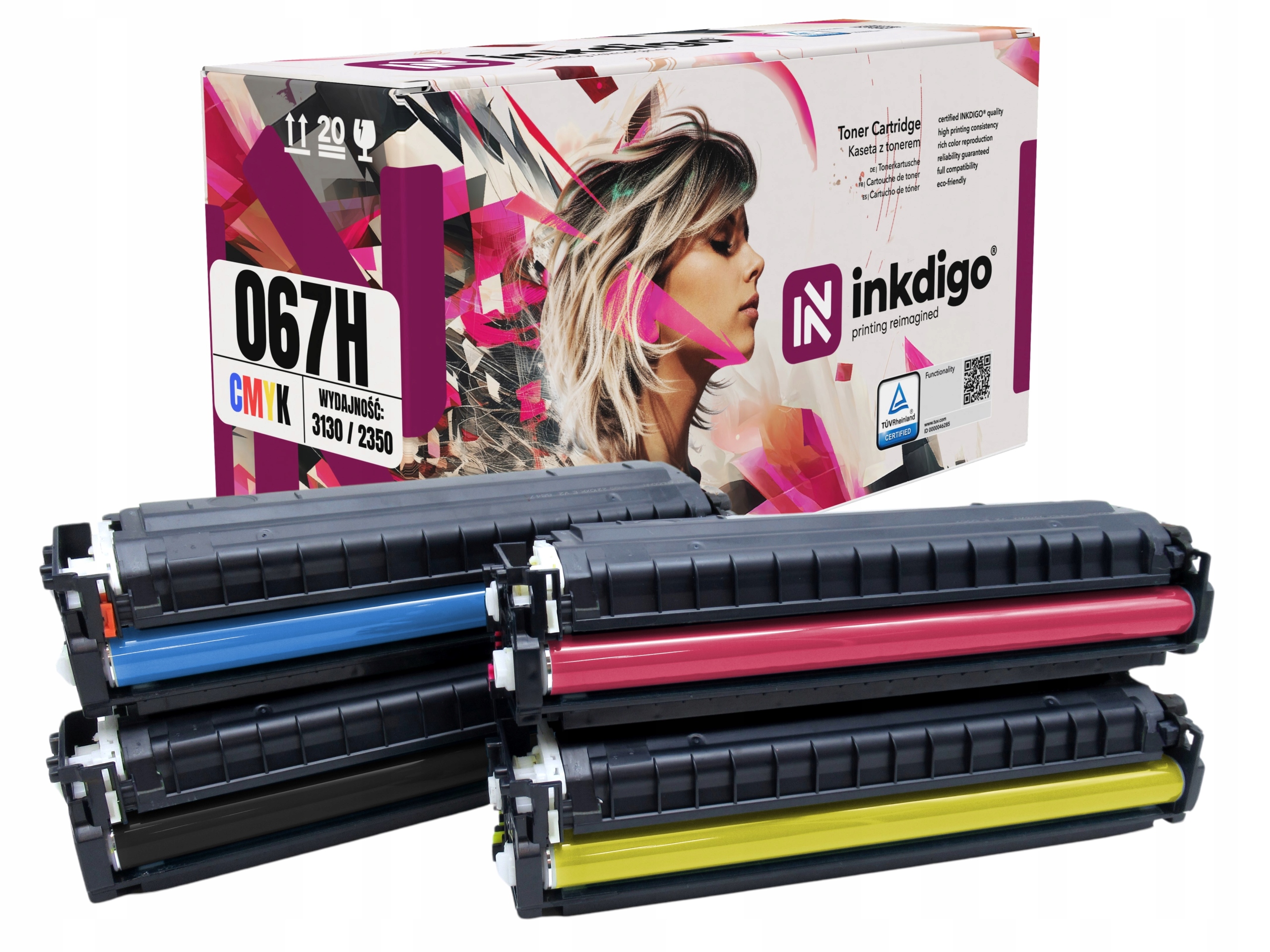 4x náhradní toner 067H pro Canon MF657Cdw MF655Cw MF655Cdw MF651Cw