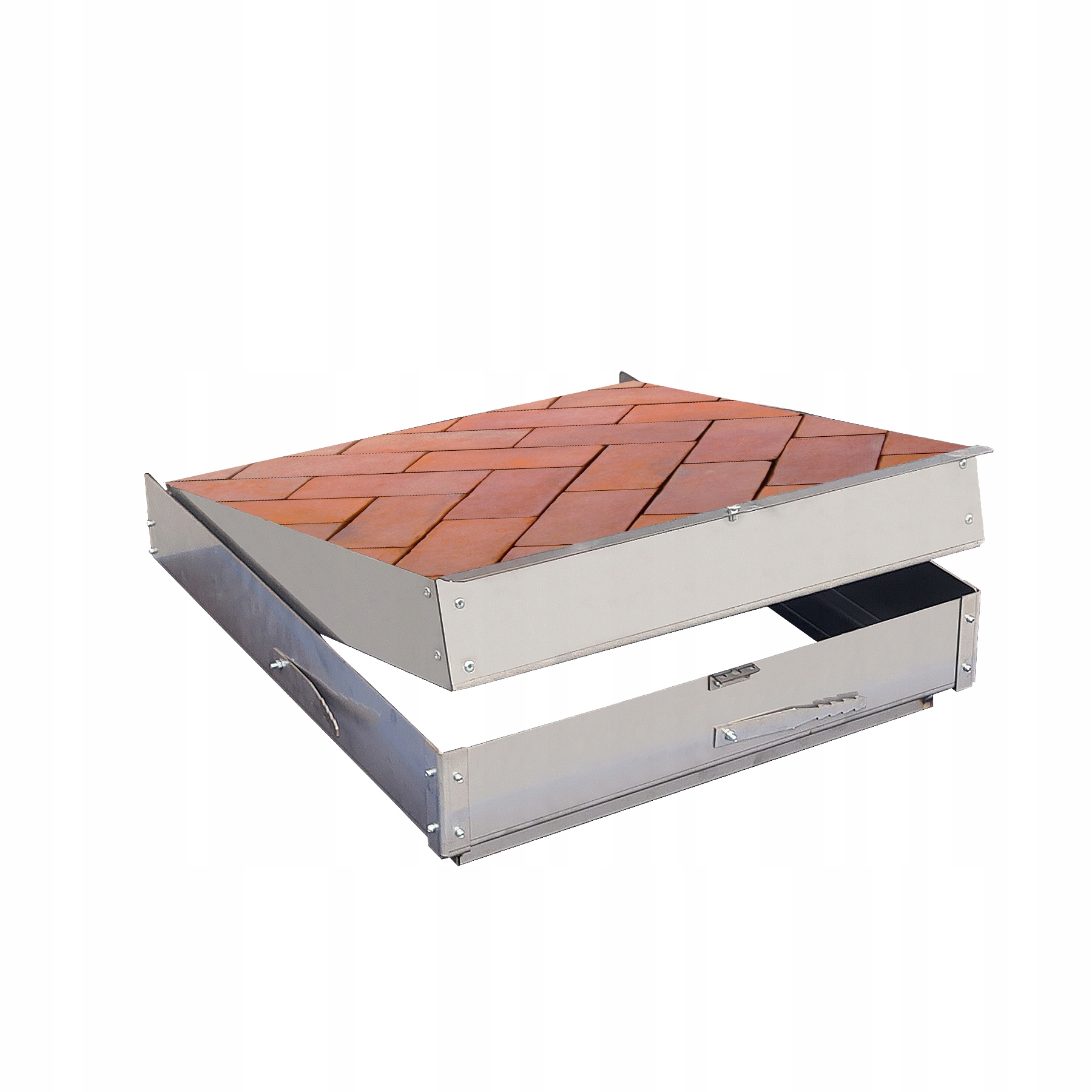 WŁAZ REWIZ STUDZIENKA 60/60/10 AMORTYZ nierdzewka Wymiary 600x600 mm