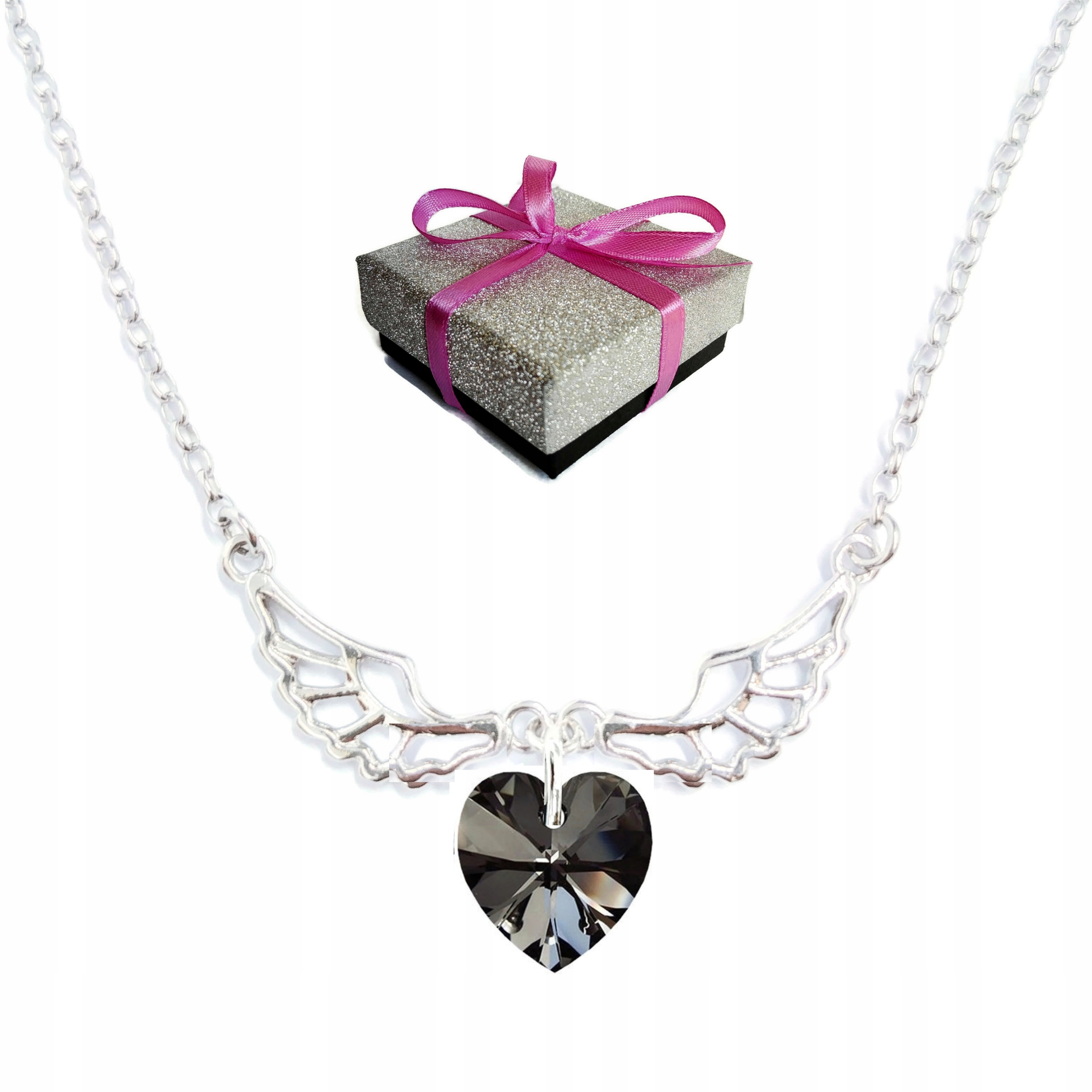 

Naszyjnik Skrzydła Anioła Swarovski Srebro Prezent