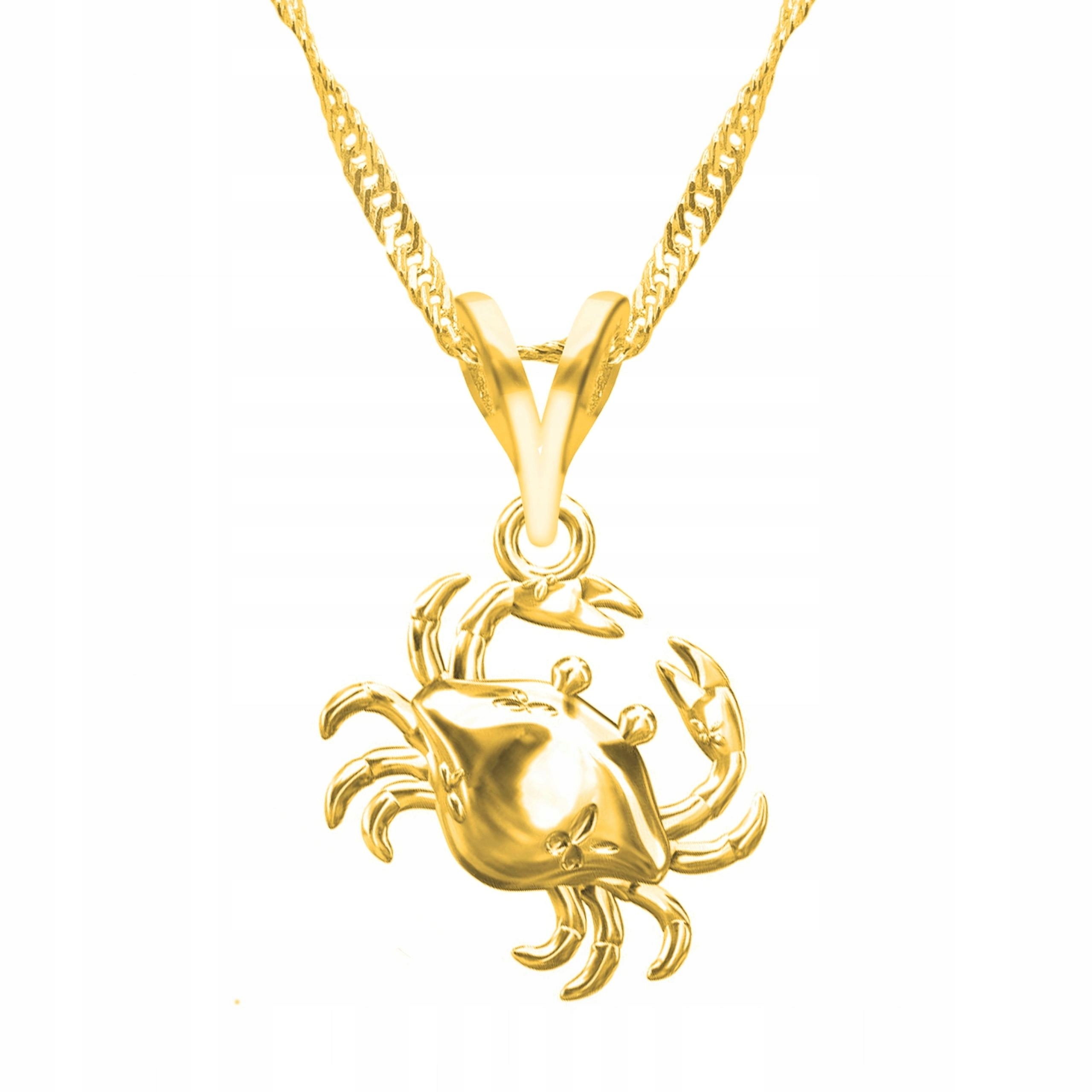 Zlatý náhrdelník Znamení Zvěrokruhu Rak Korýš Cancer Krab Humr Stříbro 925