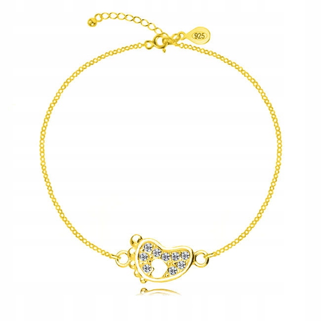 

Bransoletka złota stópka i Swarovski Shine Line