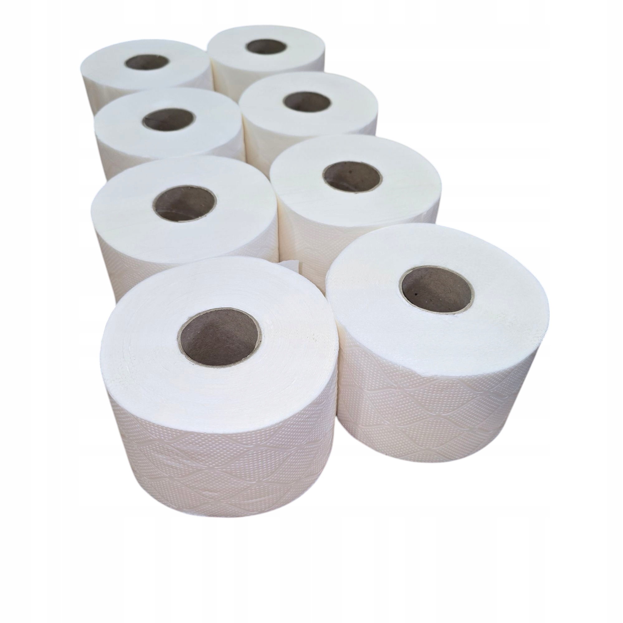 PAPIER TOALETOWY MEGA ROLKI 45 mb 8szt GOFROWANY!! Kolor biały