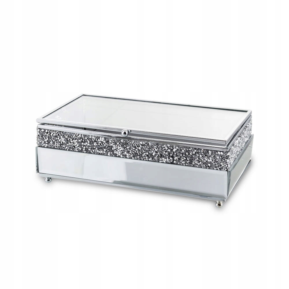 

Szkatułka, lustrzane pudełko na biżuterię kuferek