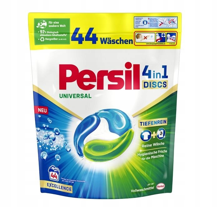 Levně Kapsle Na Praní bílého světlého prádla Universal 4V1 Persil 44KS Německé