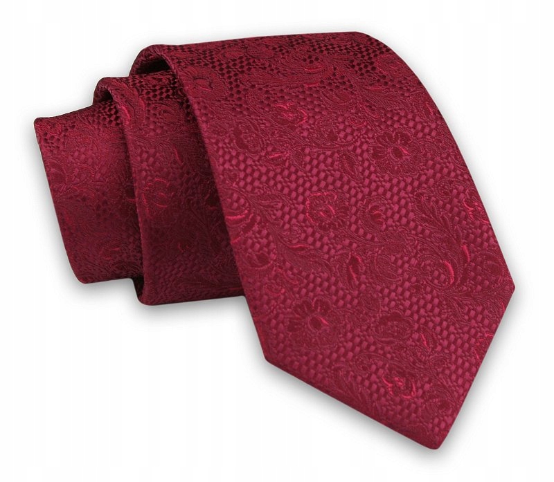 

Ciemny Czerwony Klasyczny Krawat Alties w Kwiaty