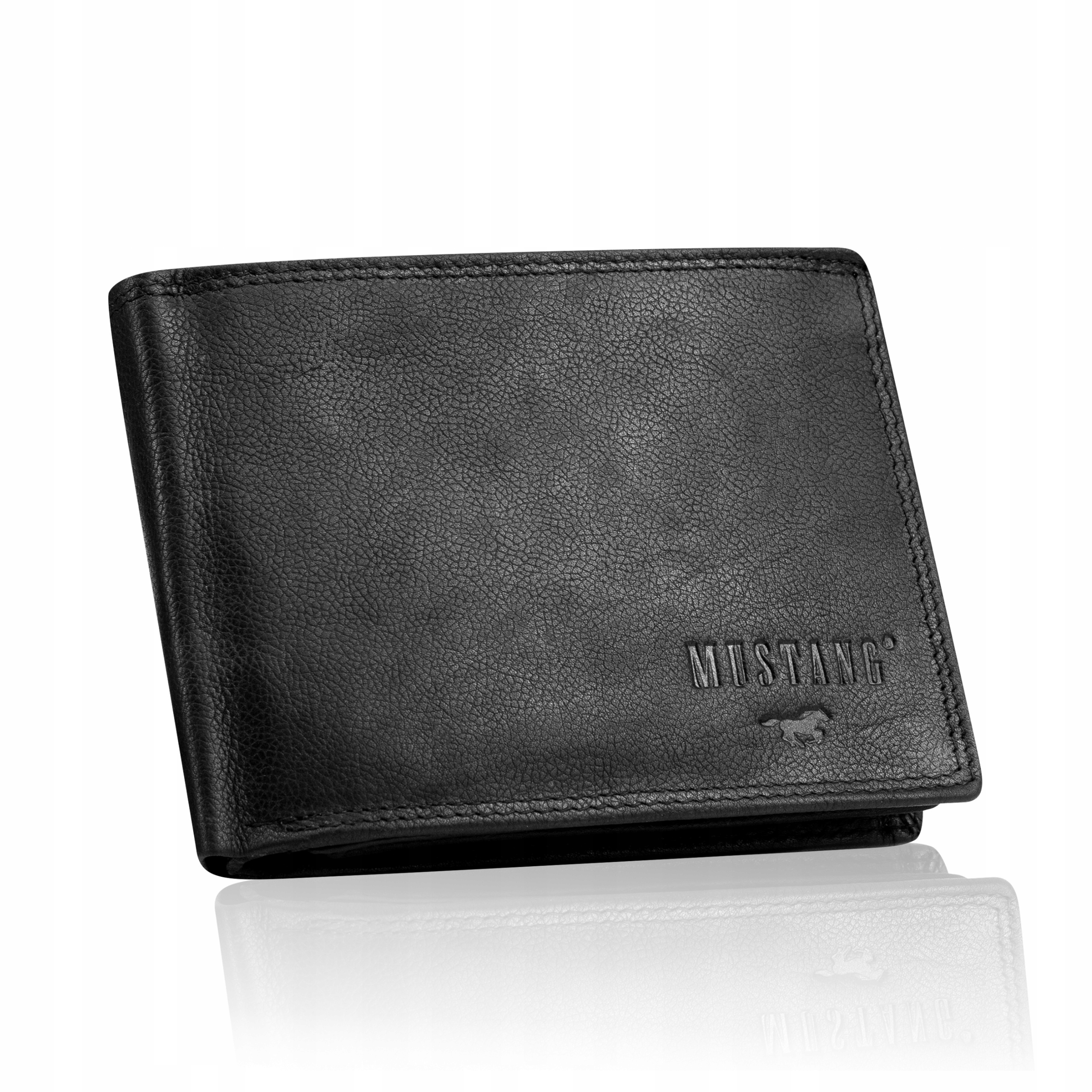 Mustang Pánská kožená peněženka střední velikosti, elegantní černá