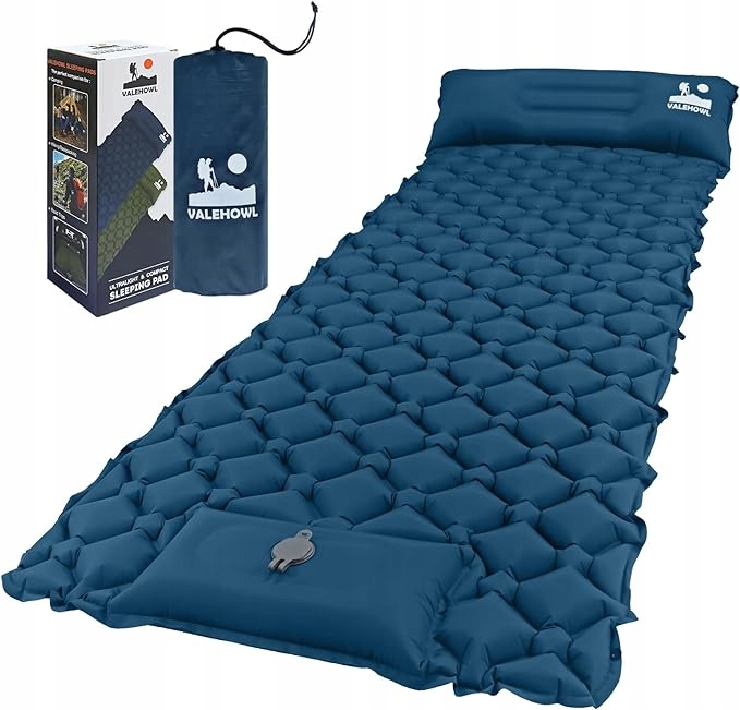 Mata samopompująca VALEHOWL Twin 200 x 70 cm Niebieski