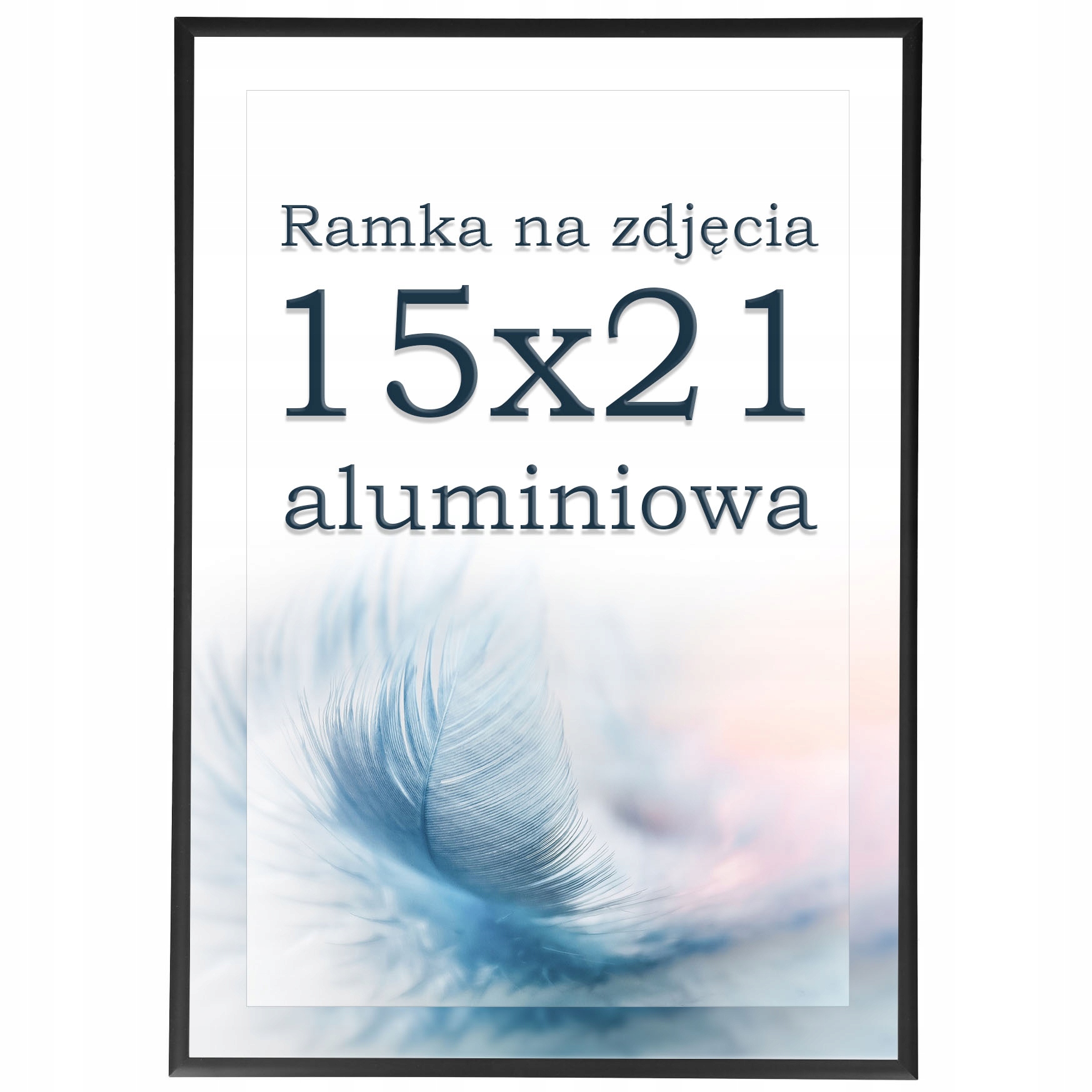 

Ramka na zdjęcia 15x21 aluminiowa czarna ramki A5