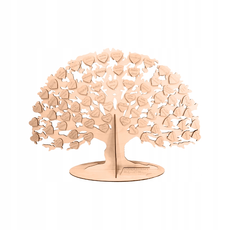 Poděkování rodičům, 70 cm strom 130 srdcí
