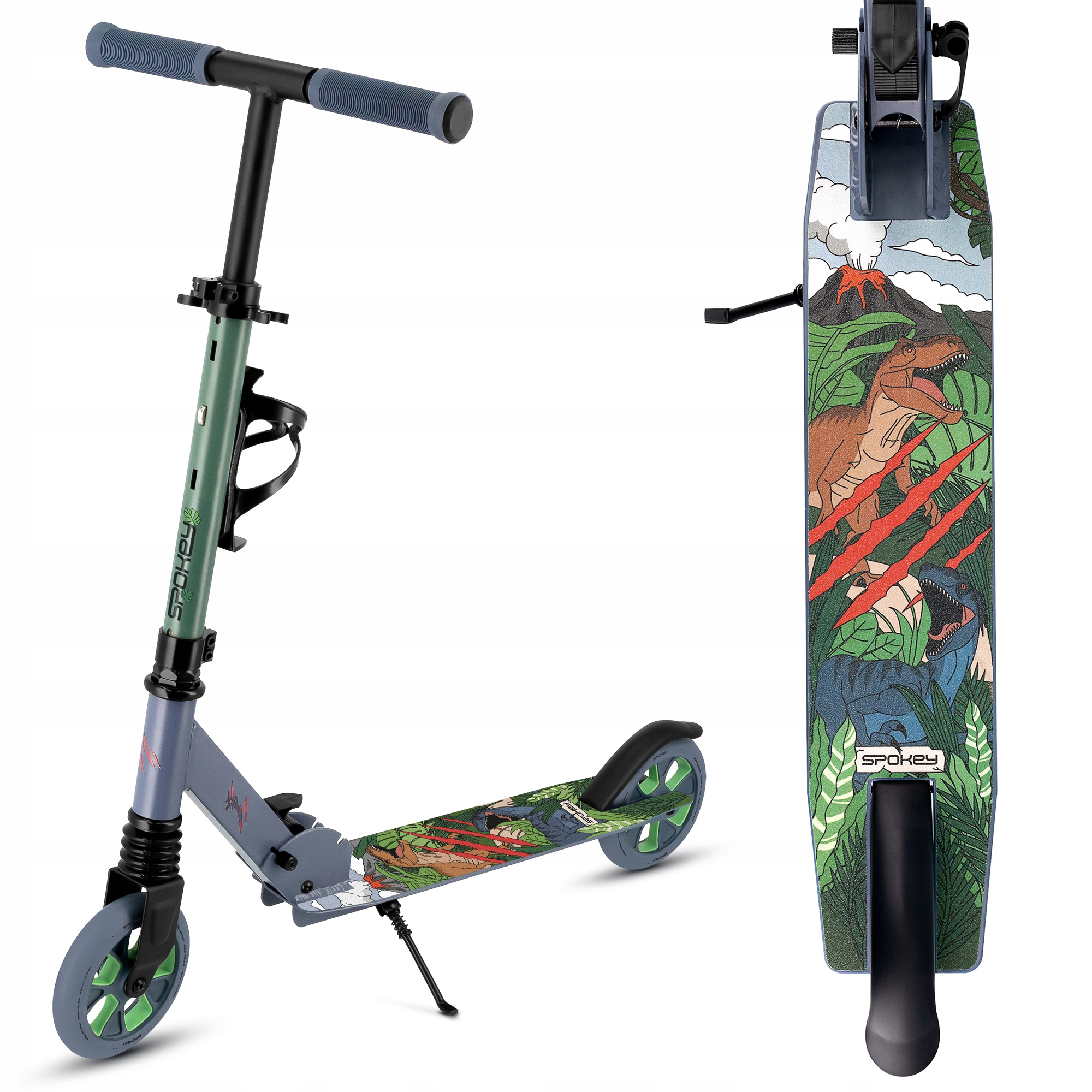 Hulajnoga rekreacyjna dla dziecka składana ze stopką 145 mm Spokey Rizz