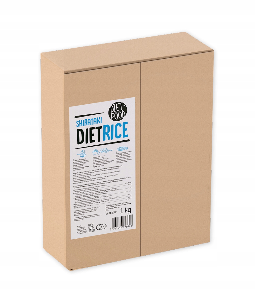 Diet Food Těstoviny Shirataki Konjac Rýže 1 kg