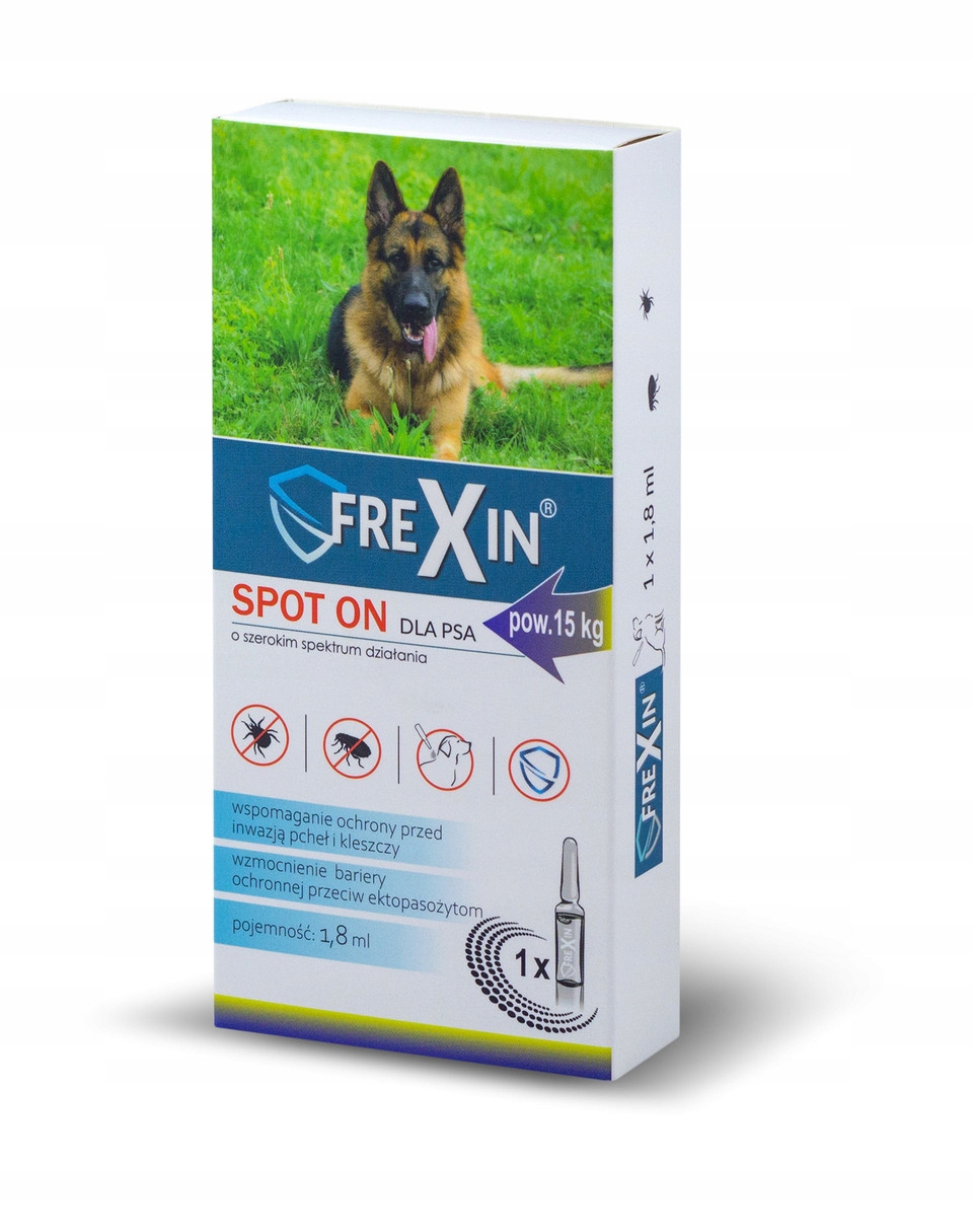 

Frexin Krople przeciw ektopasożytom 15kg 1,8ml