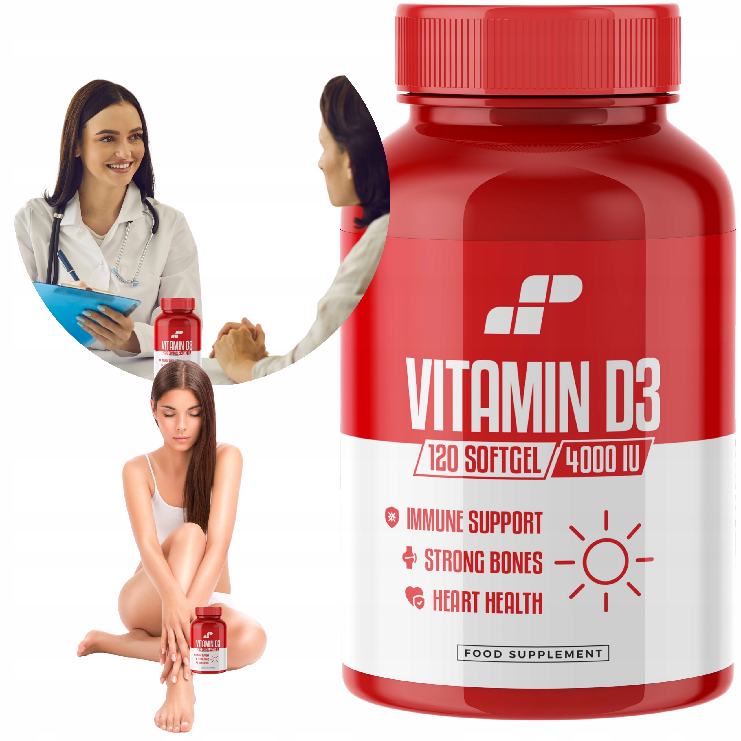 D3 Vitamín 4000 IU kosti IMUNITA Vitamin 120 tablety Muscle Power MP