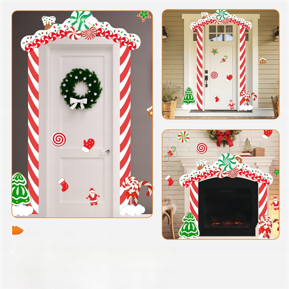 1 ZESTAW ŚWIĄTECZNEJ NAKLEJKI NA POKRYWĘ DRZWI WAKACYJNE DRZWI Kod producenta 14466850