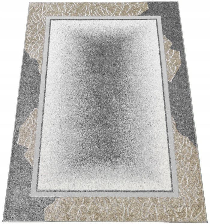 Koberec 140x190 Moderný Šedý Sivý Béžový Do Obývačky Módny