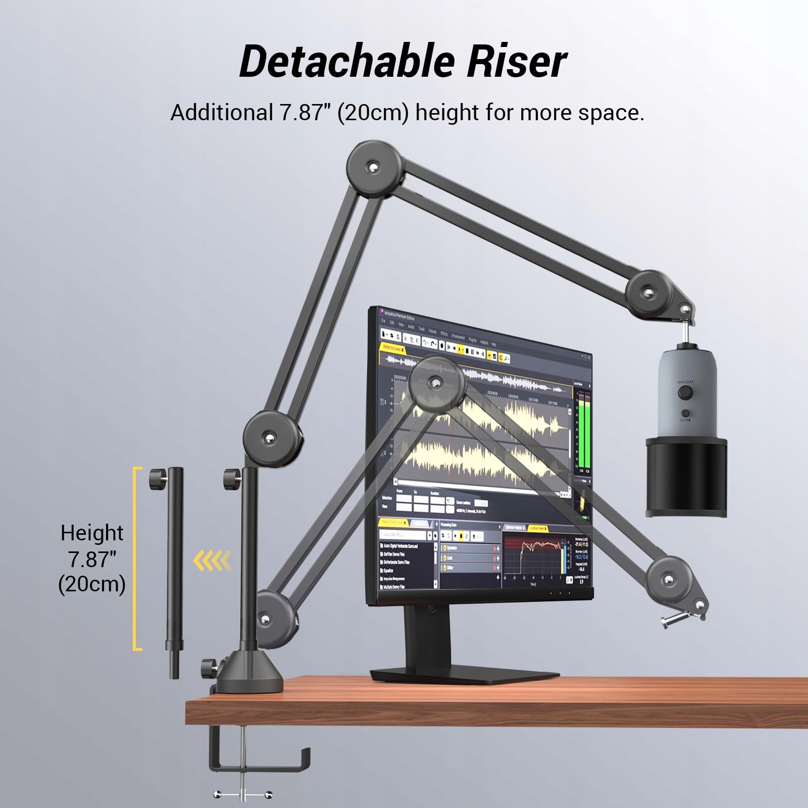 BLAUER YETI Mikrofon Arm TONOR Stojak z Popfiltrem do Podcastów Gamingu — miniatura 2