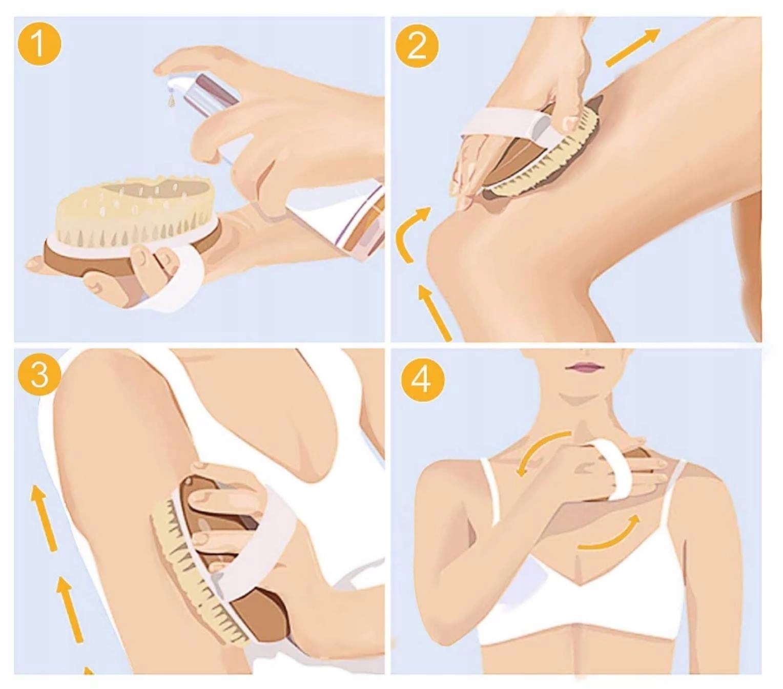 Szczotka do masażu ciała na sucho mokro EKO BAMBO Marka inna marka