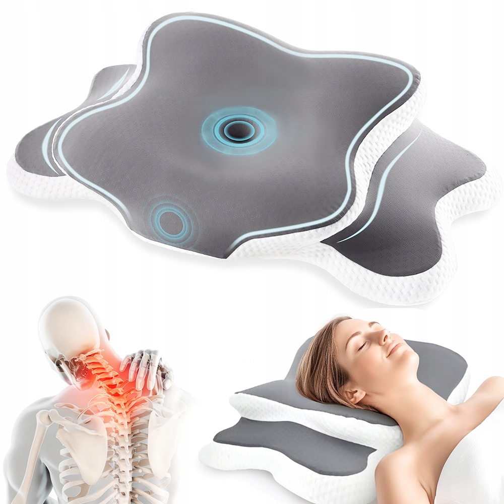 Poduszka Z Pianki Memory Ortopedyczna Poszewką Regulowana Wysokość 10/14CM