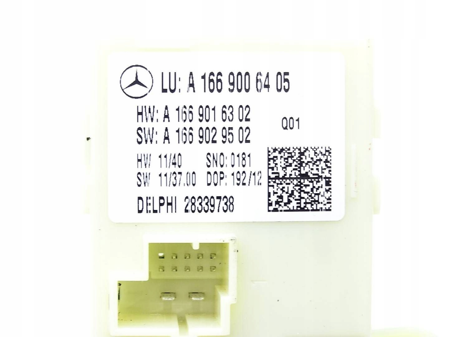 module control unit bonnet boot MERCEDES ML W166 A1669006405