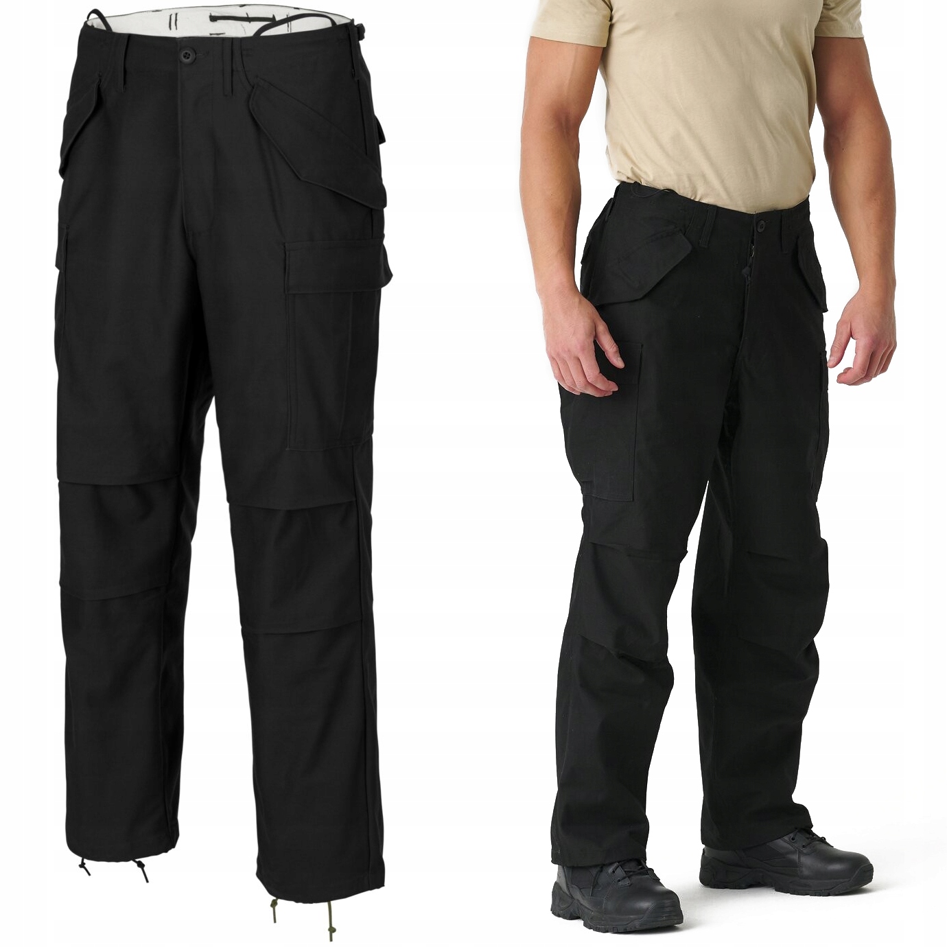 Helikon Kalhoty M65 Nyco Sateen Černé vel. XL Long