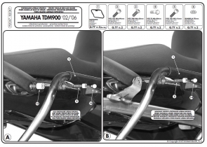Kappa Držiak Bočných kufrov Monokey pre Yamaha Tdm 900