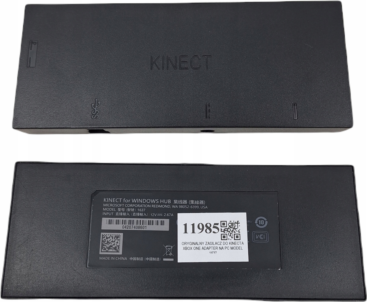 ORYGINALNY SAM ZASILACZ ADAPTER KOSTKA KINECTA XBOX ONE 1637 CZĘŚĆ ZAMIENNA