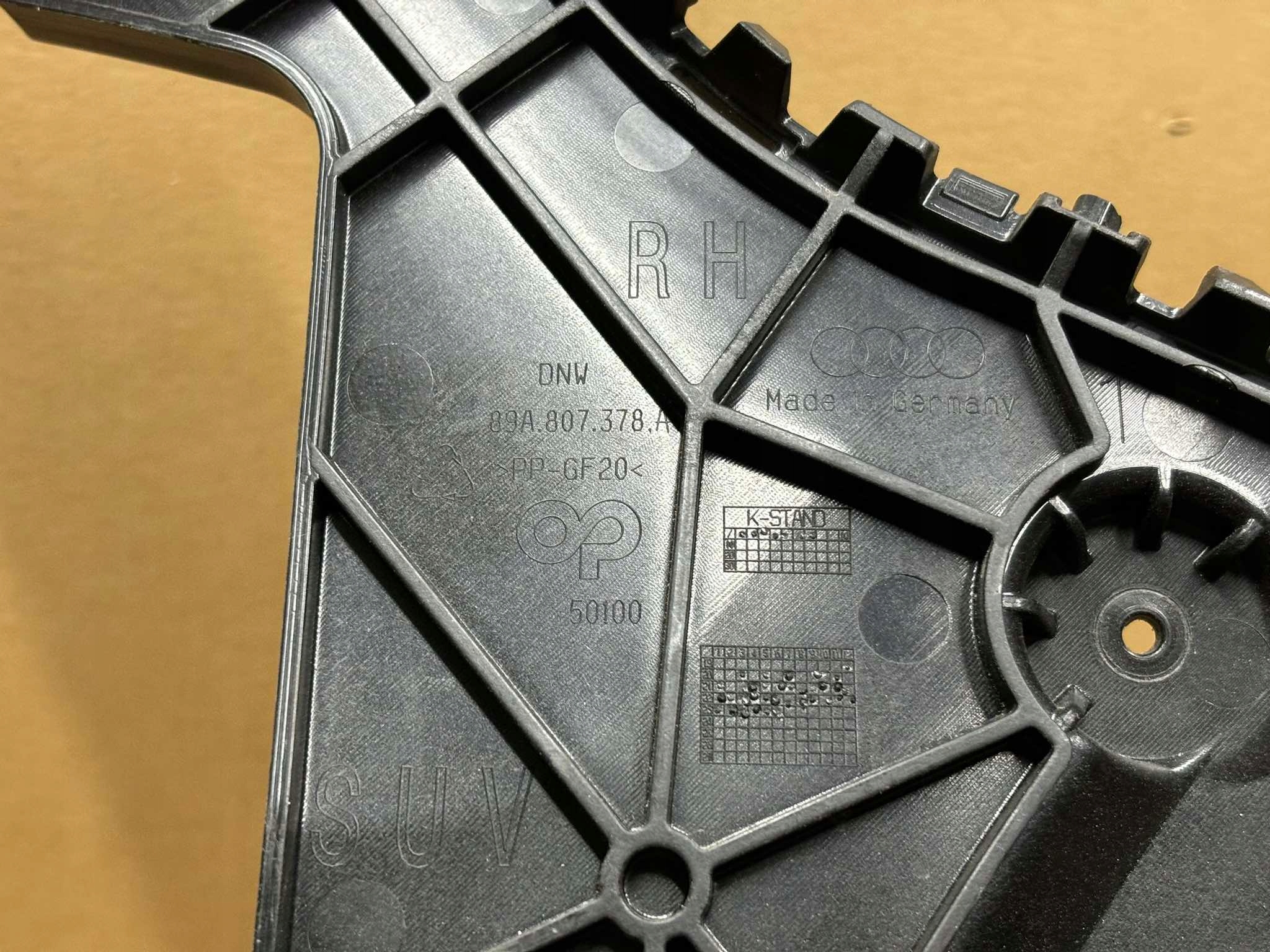 bumper bracket right rear part AUDI Q4 E-TRON 89A807378A