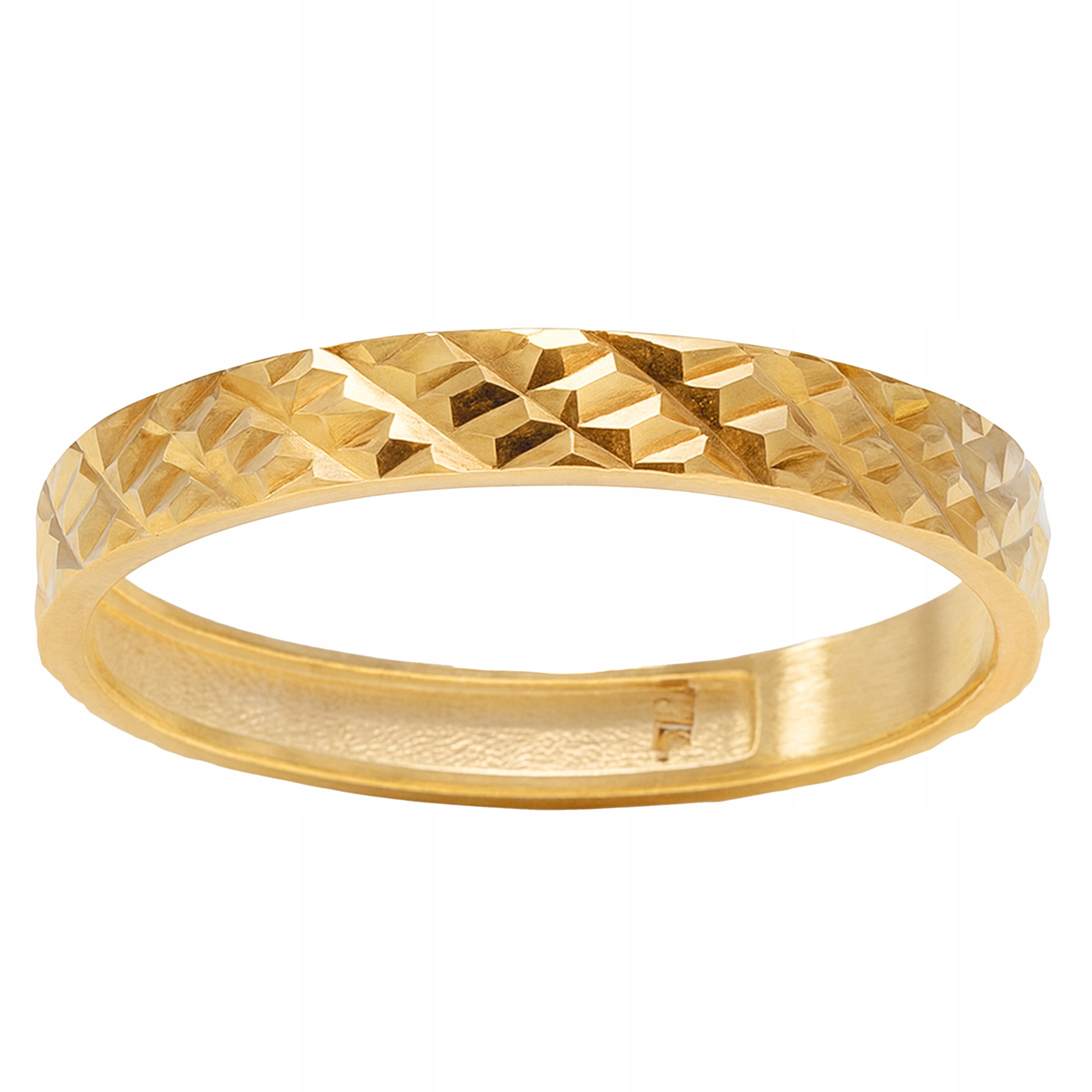 Klasický prstýnek s diamantováním, stříbrný, 925, pozlacený, velikost 19