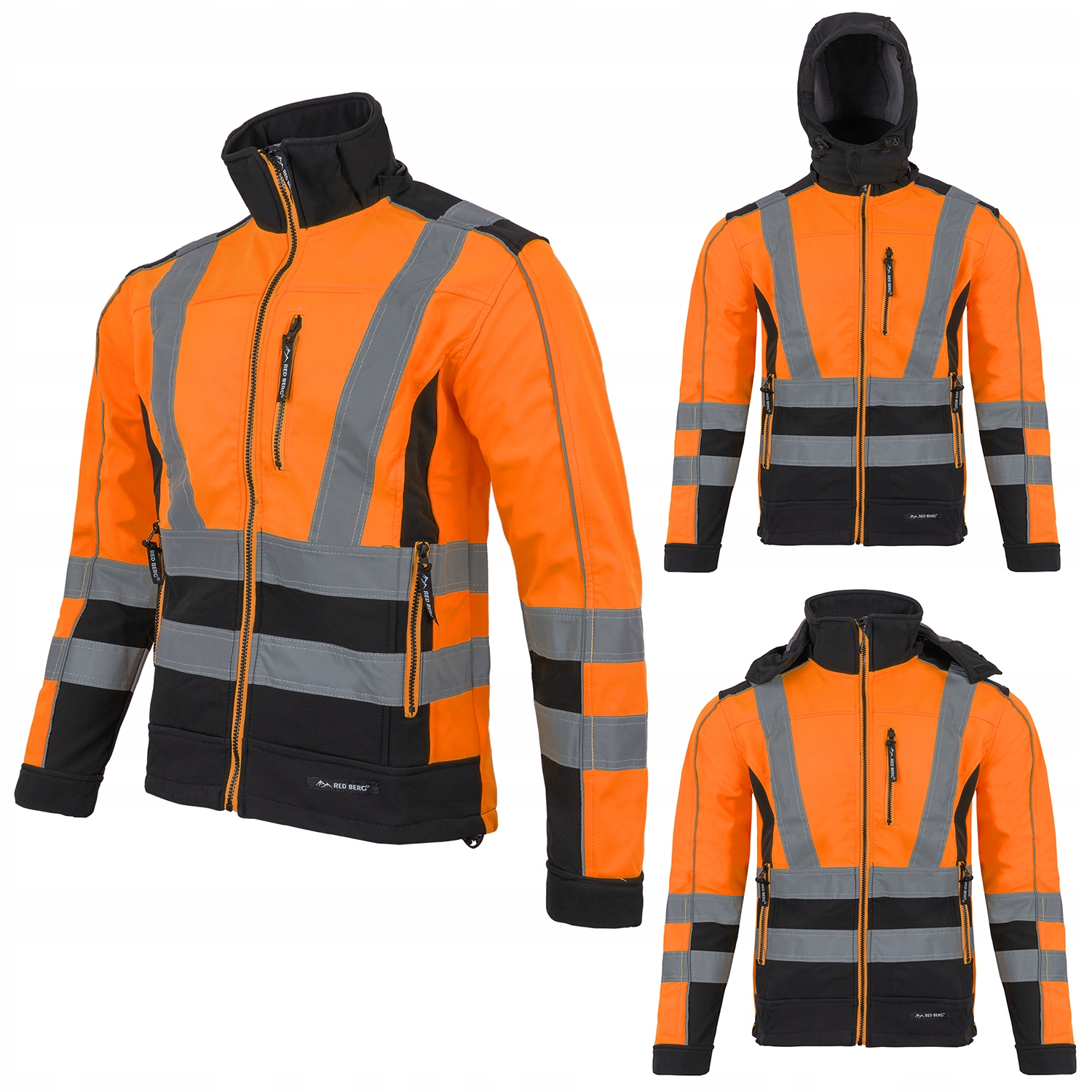 KURTKA SOFTSHELL ODBLASKOWA OCHRONNA REDBERG XXL