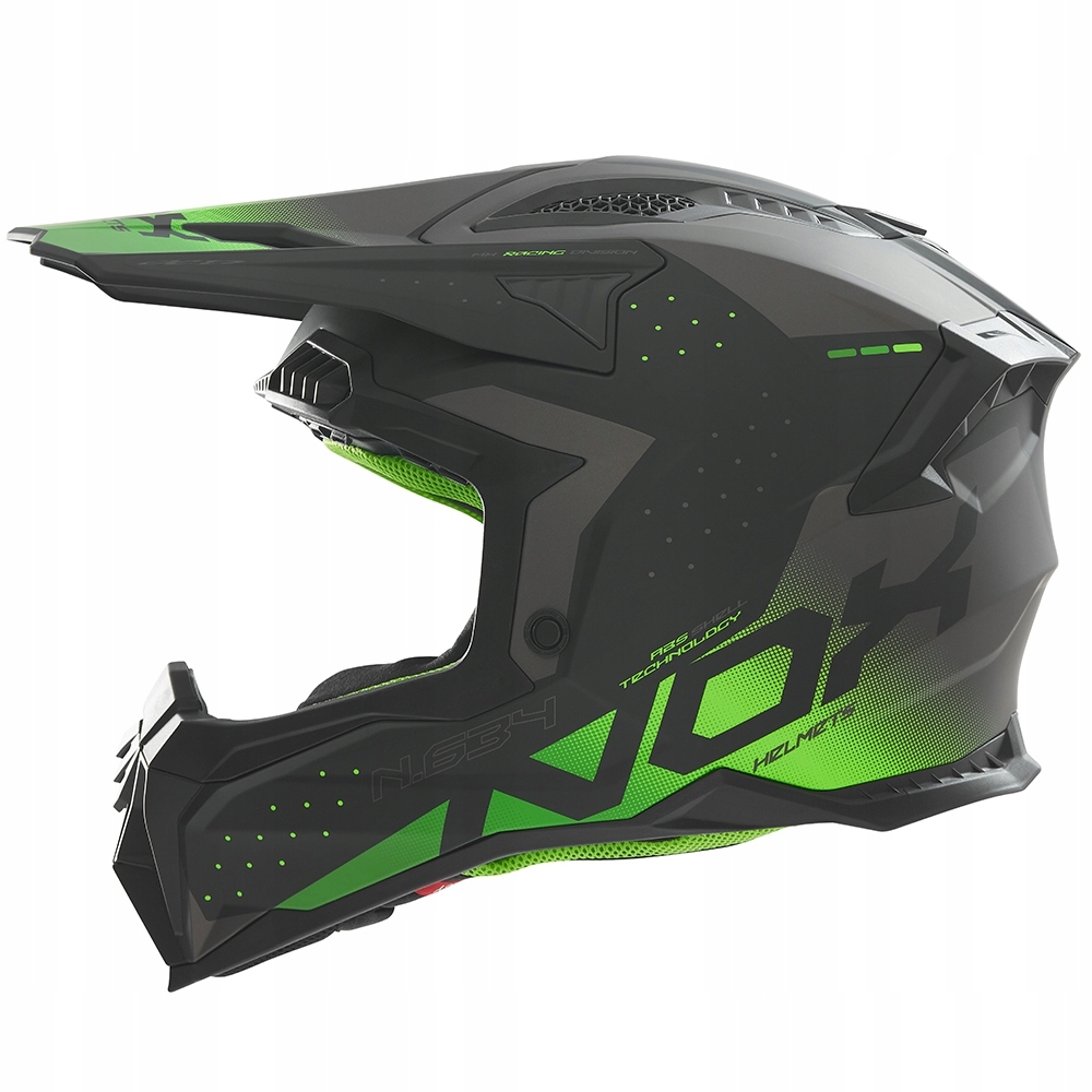 Nox Prilba Off Road Cross N634 Gradient Farba Čierna Matná/zelená Neónová Veľkosť