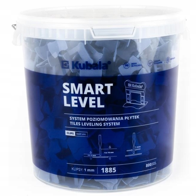 Kubala Smart Level Klipsy Pro Vyrovnávání Dlaždic 1 mm 800 kusů Dárek