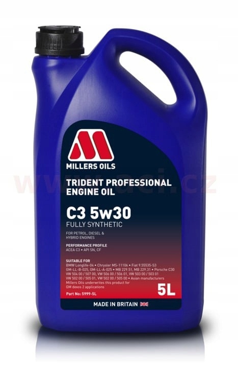 Millers Oils Trident Professional C3 5w30, plne syntetický 5 l 59995