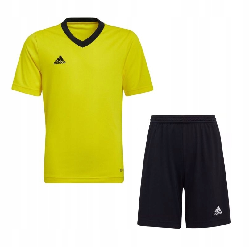 Komplet Adidas Entrada 22 žlutý kraťasy tričko vel. 152