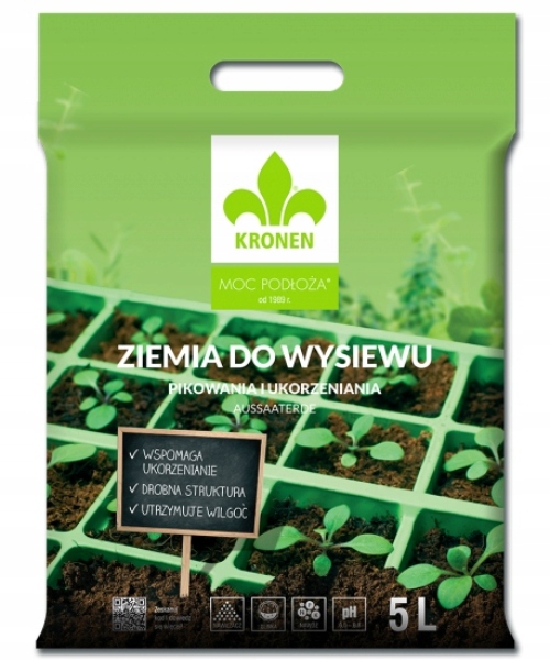 

Kronen Podłoże Ziemia do Wysiewu i Pikowania 5L