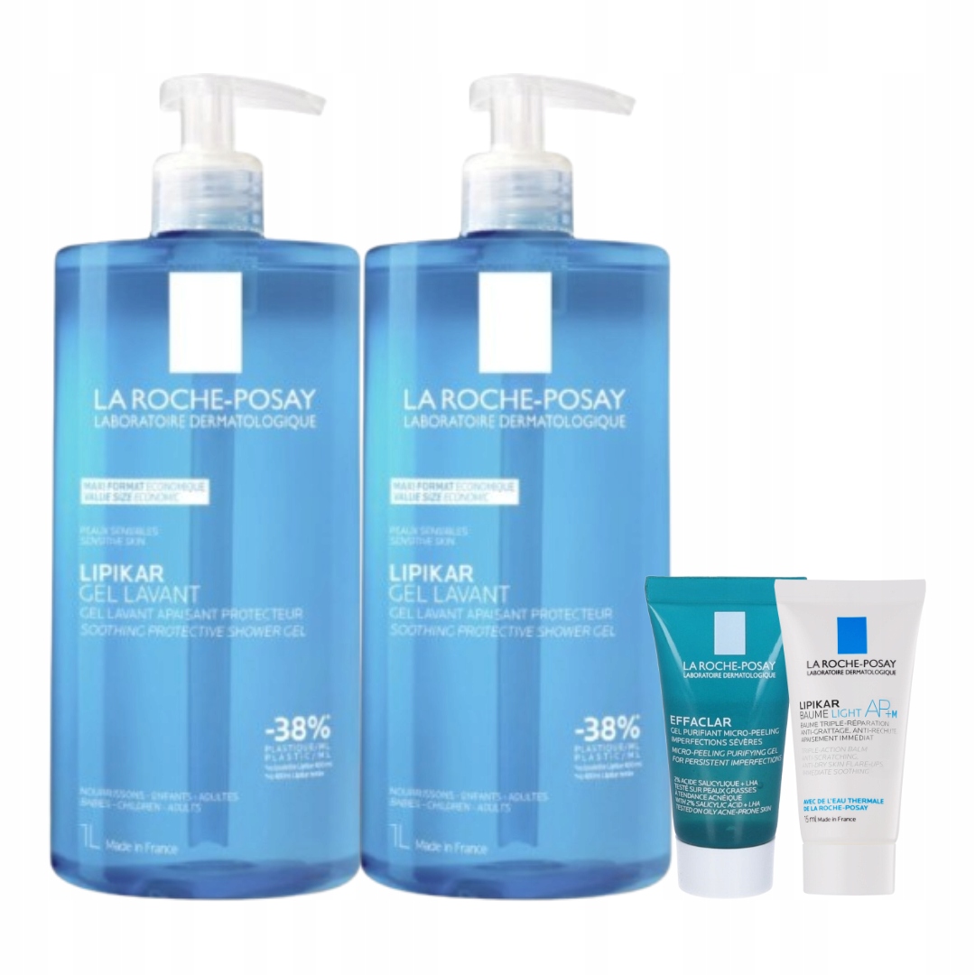 La Roche-Posay Lipikar Gel Lavant Żel do mycia twarzy i ciała 1000ml 2-pak