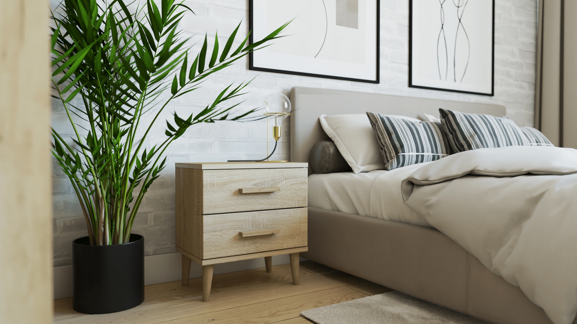 Szafka nocna OSLO2 Styl Skandynawski Sonoma Marka Euro-Meble