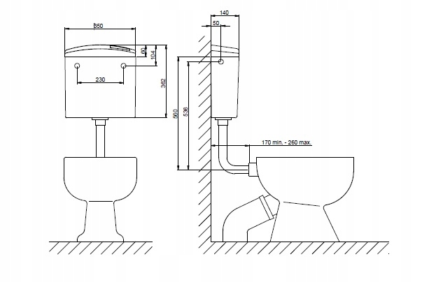 Spłuczka do wc zbiornik na wodę OPAL LUX + ZAWÓRY FULL KOMPLET Kod producenta 5905647158587