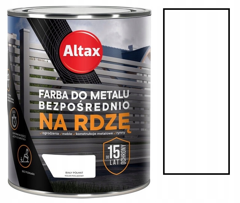 

Altax Farba Do Metalu Na Rdzę 0,75L Biały Mat