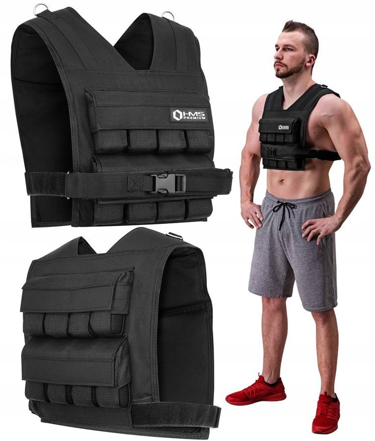 Tréninková zátěžová vesta z neoprenu pro silový trénink 16 kg Hms
