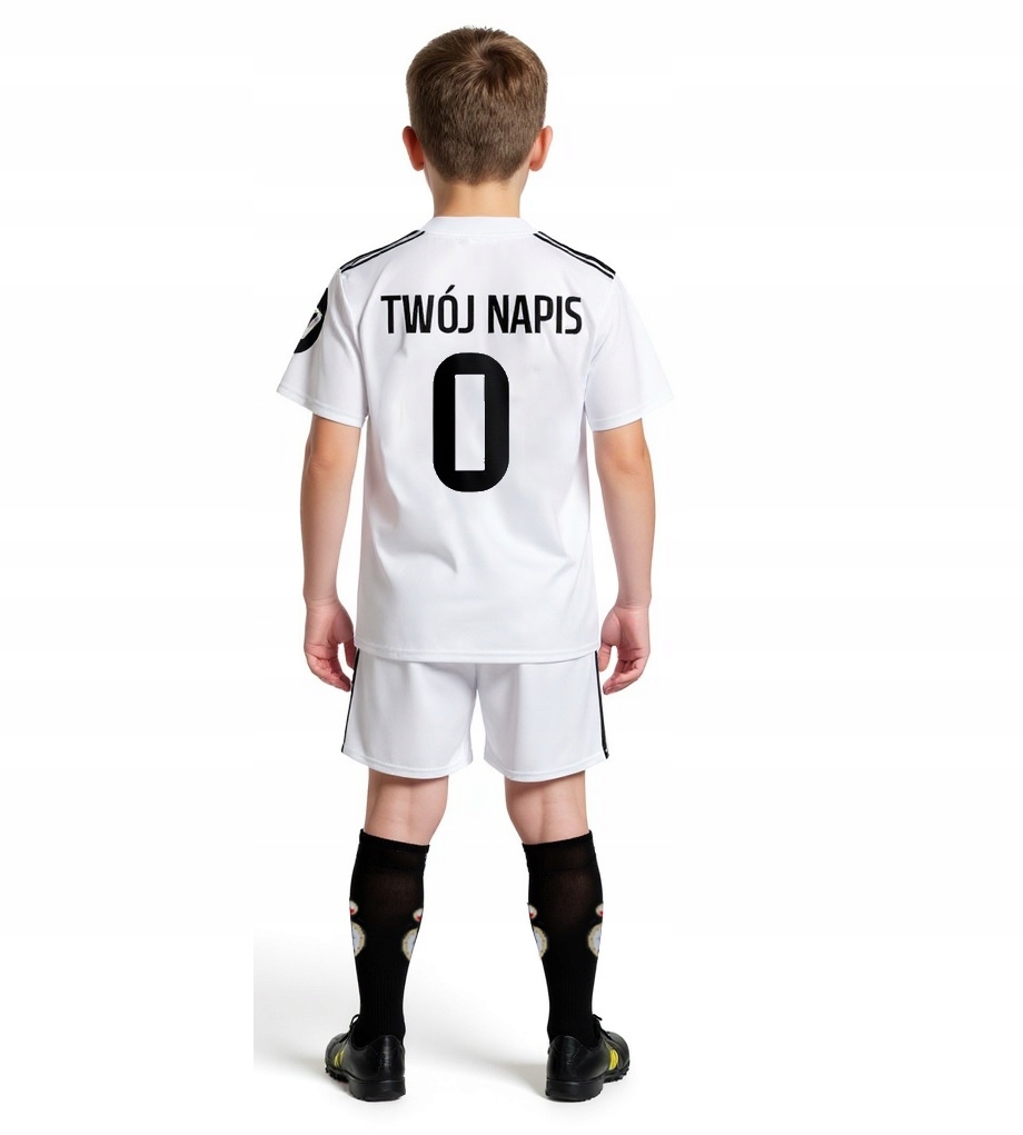 Strój z getrami 2026 Biały Twój Nadruk Twoje Imię Twój Napis 134