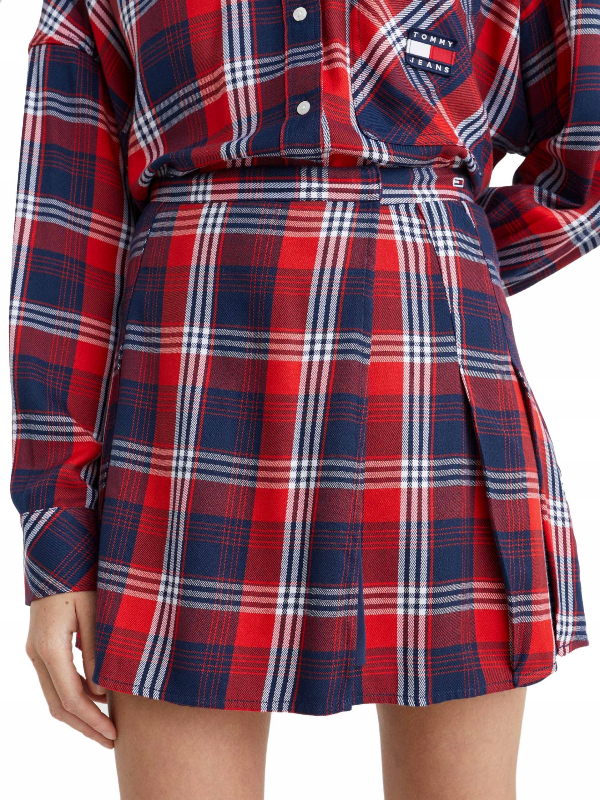 Sukně sukně Tommy Hilfiger tmavě modrá/červená/bílá rS