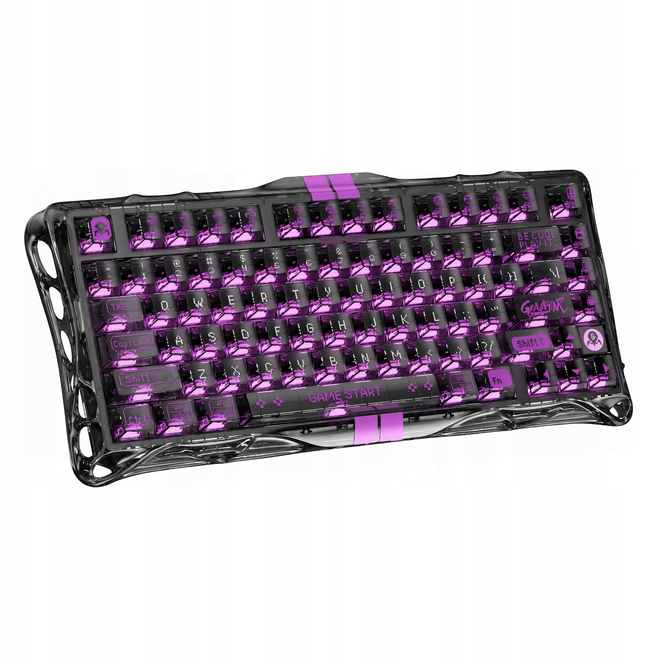 GravaStar Mercury V75 Lite Przewodowa Klawiatura Magnetyczna Transparent